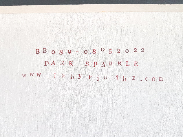 Dark Sparkle - signing on the back